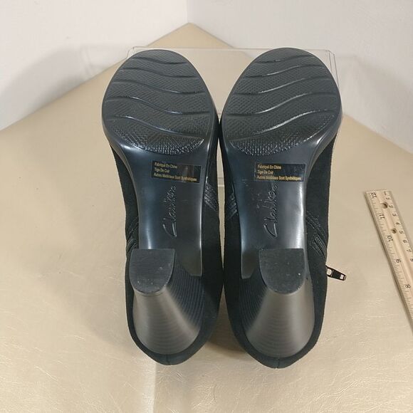 Clarks Black Ankle Boots - Picture 9 of 10